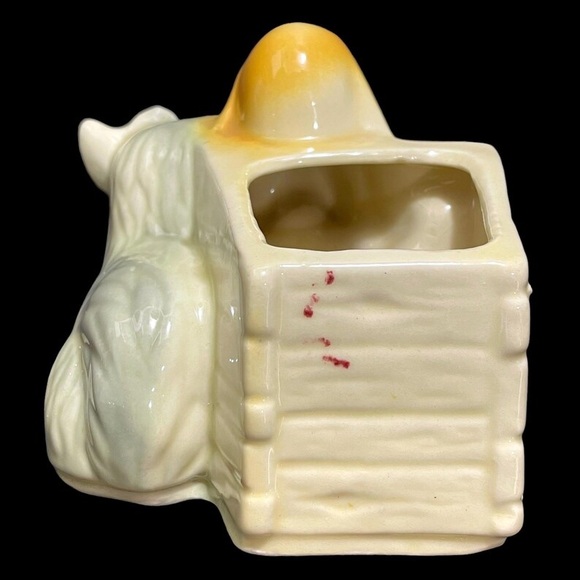 Vintage 1950s Shawnee Pottery Planter #611 USA - Hound Pekingese & Shih-Tzu Dogs - Picture 3 of 10